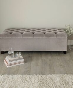 Buttoned Top storage Ottoman